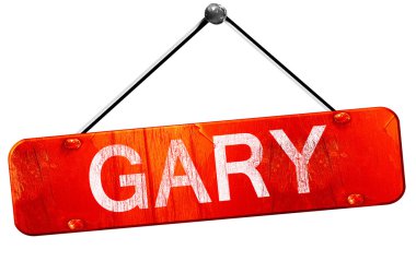 Gary, 3d render, işareti asılı kırmızı