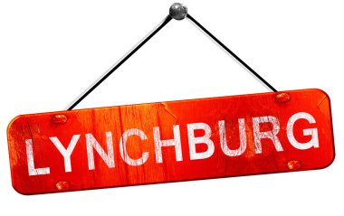 Lynchburg, 3d render, işareti asılı kırmızı