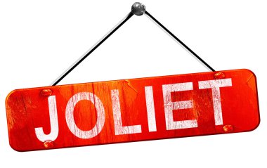 Joliet, 3d render, işareti asılı kırmızı