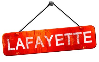 Lafayette, 3d render, işareti asılı kırmızı