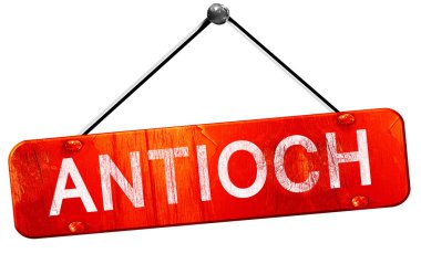 Antakya, 3d render, işareti asılı kırmızı