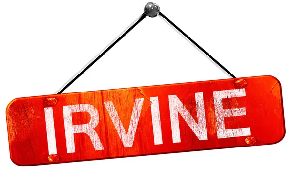 Irvine, 3d render, işareti asılı kırmızı