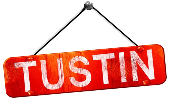 Tustin, 3d render, işareti asılı kırmızı