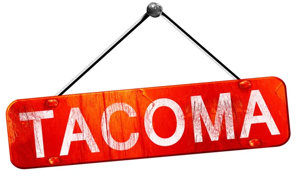 Tacoma, 3d render, işareti asılı kırmızı