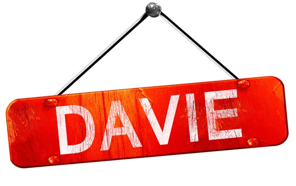 Davie, 3d render, işareti asılı kırmızı