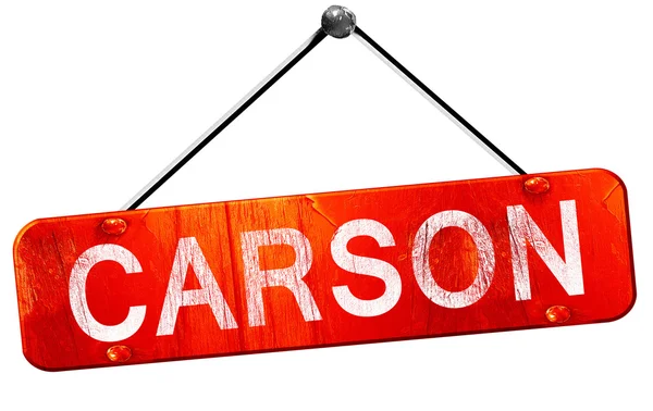 Carson, 3d render, işareti asılı kırmızı