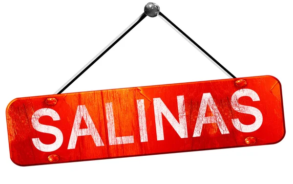 Salinas, 3d-leképezést, jelzőtáblától piros — Stock Fotó