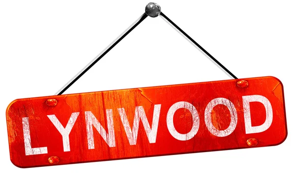 Lynwood, 3d render, işareti asılı kırmızı