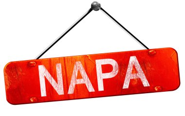 Napa, 3d render, işareti asılı kırmızı