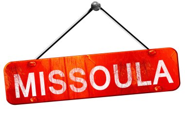 missoula, 3D rendering, a red hanging sign clipart
