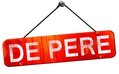 de pere, 3d render, işareti asılı kırmızı