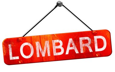 Lombard, 3d render, işareti asılı kırmızı