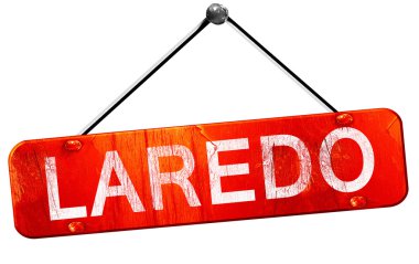 Laredo, 3d render, işareti asılı kırmızı