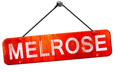 Melrose, 3d render, işareti asılı kırmızı