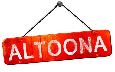 Altoona, 3d render, işareti asılı kırmızı