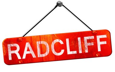 Radcliff, 3d render, işareti asılı kırmızı