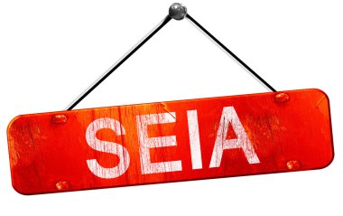 Seia, 3d render, işareti asılı kırmızı