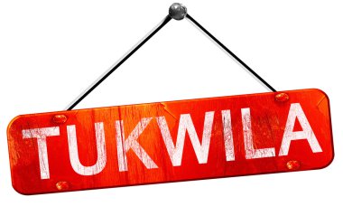 Tukwila, 3d render, işareti asılı kırmızı