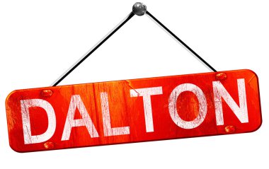 Dalton, 3d render, işareti asılı kırmızı