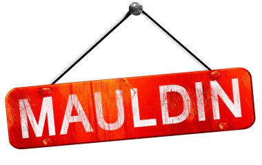 Mauldin, 3d render, işareti asılı kırmızı