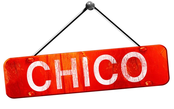 Chico, 3d render, işareti asılı kırmızı