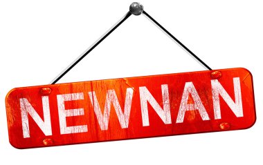 Newnan, 3d render, işareti asılı kırmızı