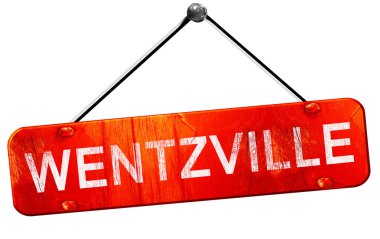 Wentzville, 3d render, işareti asılı kırmızı