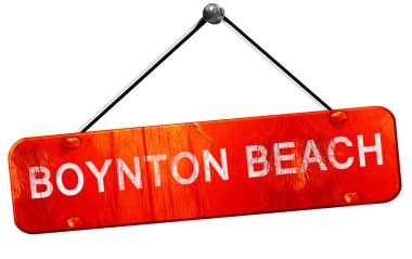Boynton beach, 3d render, işareti asılı kırmızı