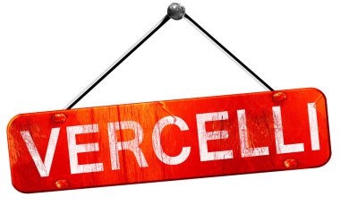 Vercelli, 3d render, işareti asılı kırmızı