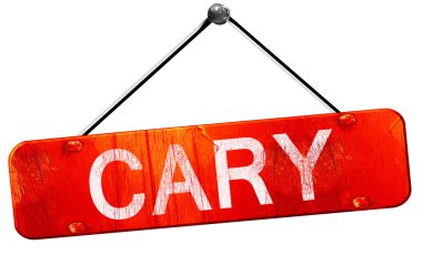 Cary, 3d render, işareti asılı kırmızı