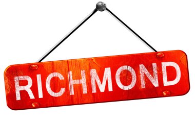 Richmond, 3d render, işareti asılı kırmızı