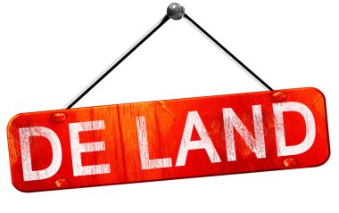 de arazi, 3d render, işareti asılı kırmızı