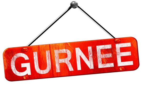 Gurnee, 3D rendering, a red hanging sign — Stock Photo, Image