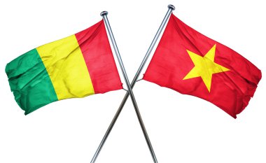 Vietnam bayrağı, 3d render ile Gine bayrağı