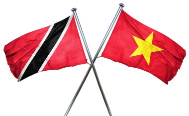 Trinidad ve tobago bayrak Vietnam bayrağı, 3d render ile