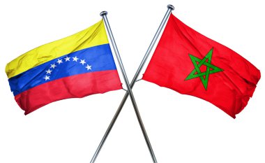 Venezuela bayrak Fas bayrak, 3d render ile