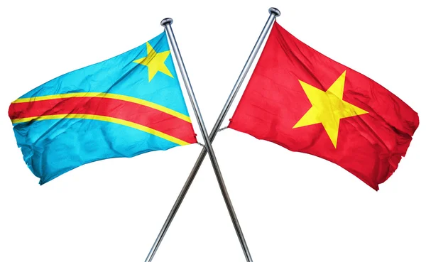 Kongói Demokratikus Köztársaság zászló — Stock Fotó