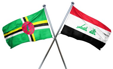 Dominika bayrak Irak bayrağı, 3d render ile