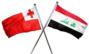 Tonga bayrak Irak bayrağı, 3d render ile