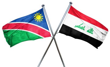 Namibya bayrak Irak bayrağı, 3d render ile