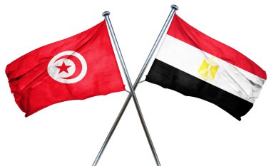 Tunus bayrağı Mısır bayrağı, 3d render ile