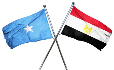 Somali bayrağı Mısır bayrağı, 3d render ile