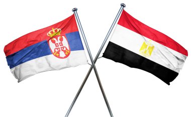 Mısır bayrak, 3d render ile Sırbistan bayrağı