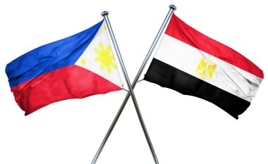 Filipinler bayrağı Mısır bayrağı, 3d render ile