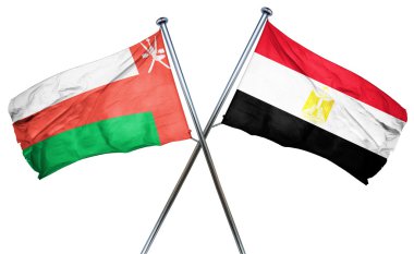 Mısır bayrak, 3d render ile Umman bayrağı