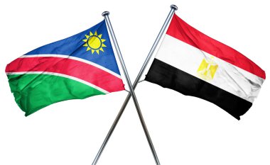 Mısır ile Namibya bayrak bayrak, 3d render