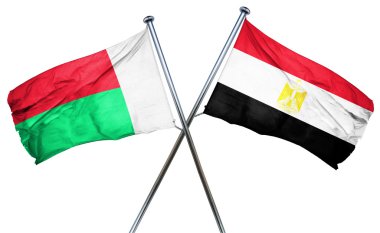 Madagaskar bayrağı Mısır bayrağı, 3d render ile