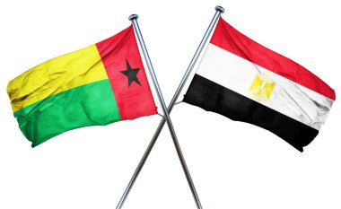 Gine bissau bayrak Mısır bayrak, 3d render ile