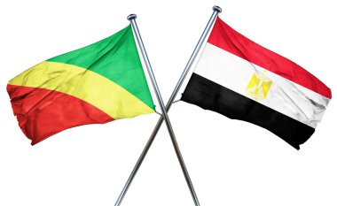 Kongo Cumhuriyeti bayrağı Mısır bayrağı, 3d render ile