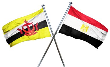 Mısır bayrak, 3d render ile Brunei bayrağı